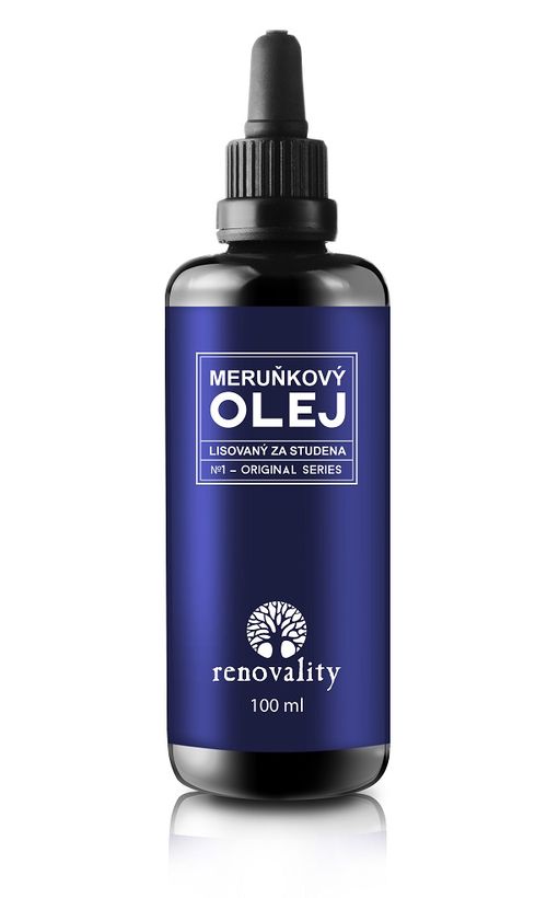 Renovality - Meruňkový olej za studena lisovaný, 100ml s pipetkou