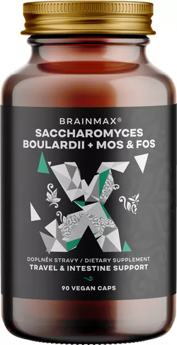 BrainMax Saccharomyces boulardii, Cestovní probiotika s MOS & FOS