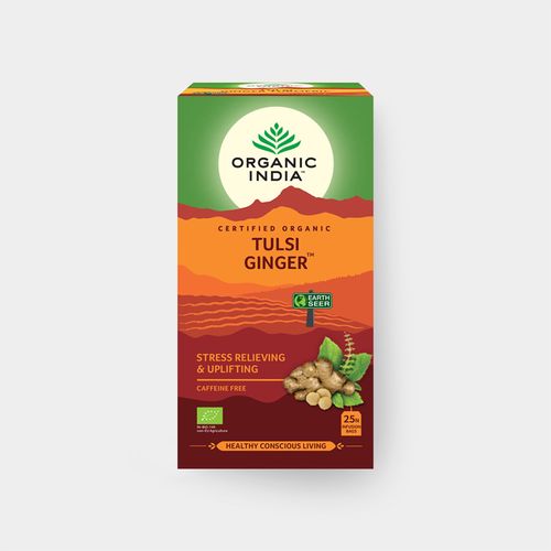 Organic India Tulsi Zázvor BIO, 25 sáčků - Bio *IN-BIO-149 certifikát